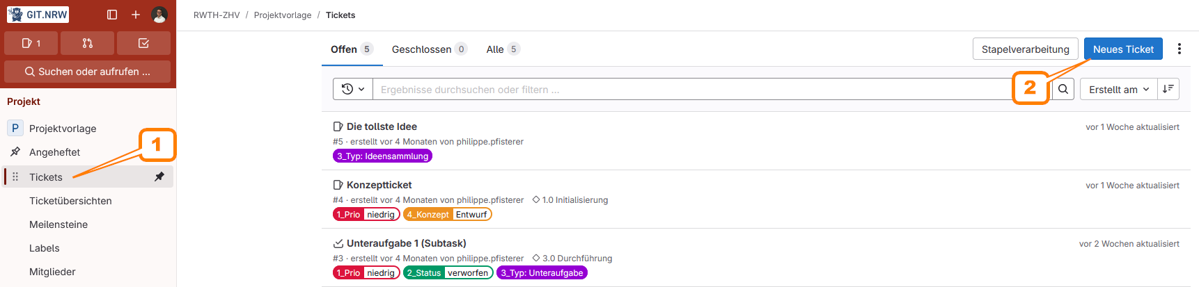 Functions 1 and 2 are marked in the image.