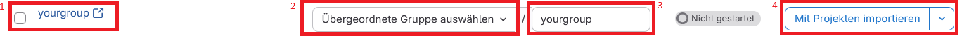 Gruppen auswählen